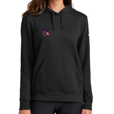 NCLA - Ladies Club Fleece Sleeve Swoosh Pullover Hoodie Thumbnail